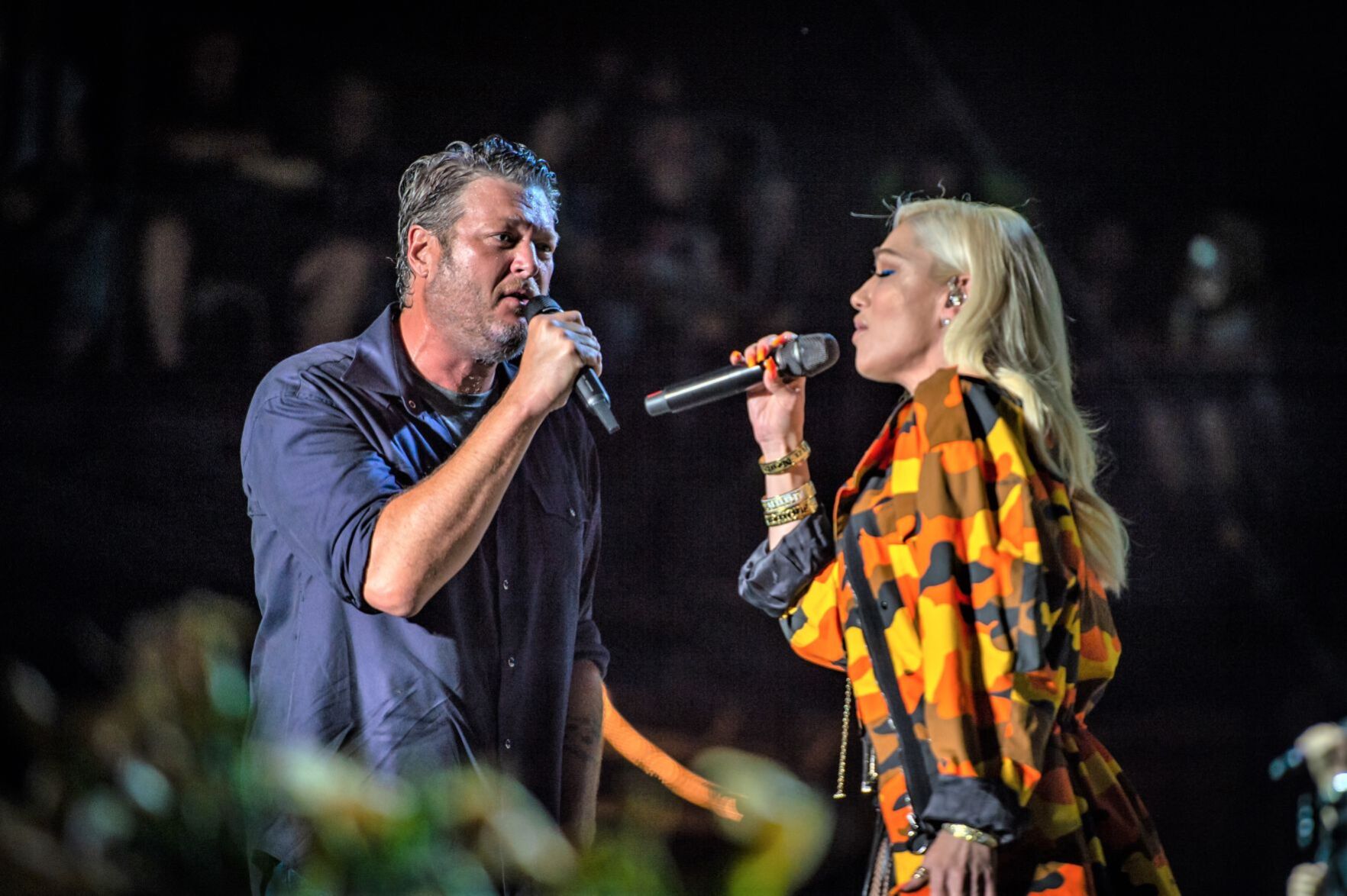 Blake Shelton and Gwen Stefani at Country Thunder